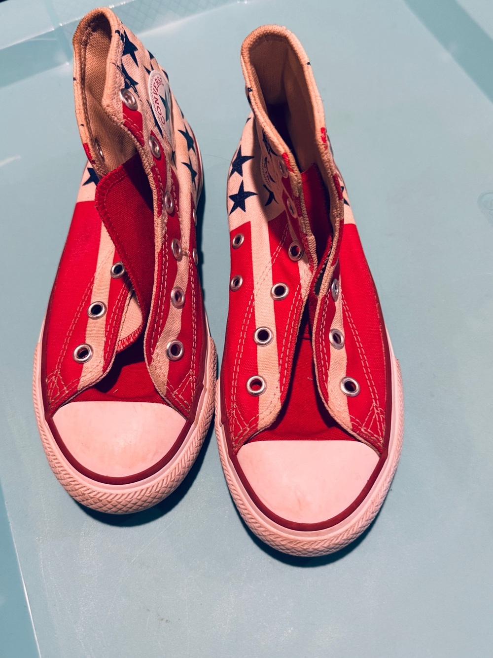 Converse Kids' Red Americana High-Top Sneakers size 1